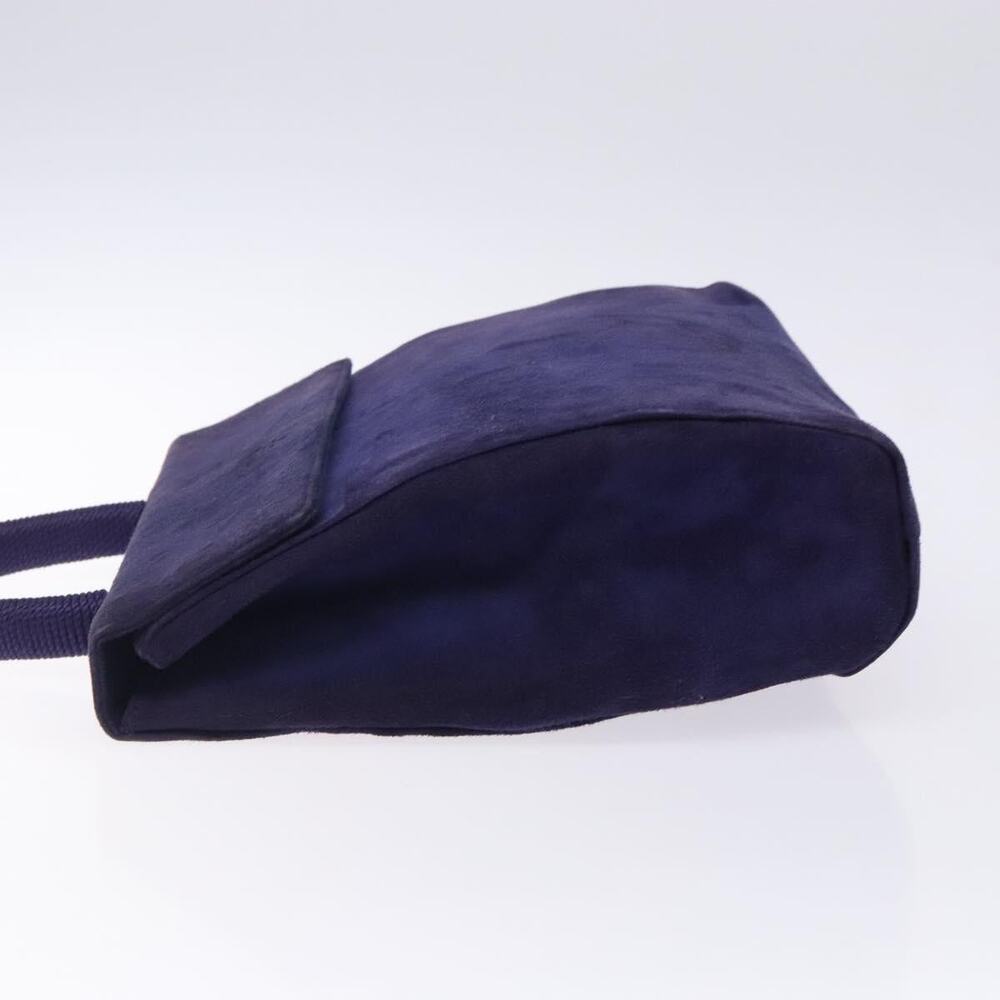 PRADA Hand Bag Suede Purple Gold - Picture 5 of 12